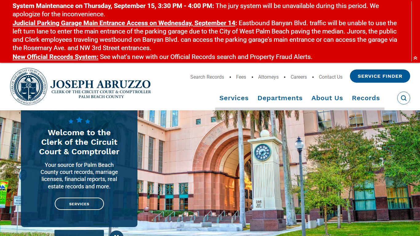 Clerk of the Circuit Court & Comptroller, Palm Beach County | Home